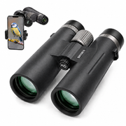 ED 12x42 High-Definition Wide-Angle Binoculars with Large Prism – Low-Light Night Vision Waterproof Optics for Bird Watching, Bee Spotting, and Outdoor Hiking