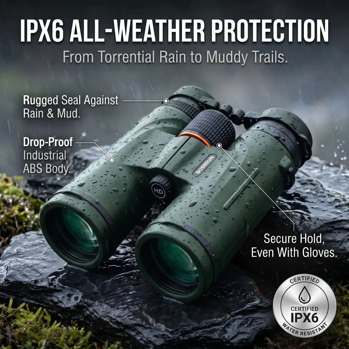 Pathfinder 12x42 HD Binoculars with Phone Adapter