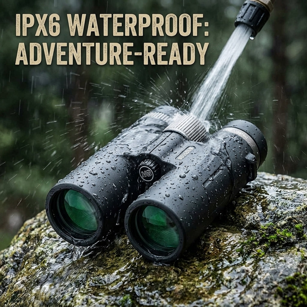 ED 12x42 High-Definition Wide-Angle Binoculars with Large Prism – Low-Light Night Vision Waterproof Optics for Bird Watching, Bee Spotting, and Outdoor Hiking