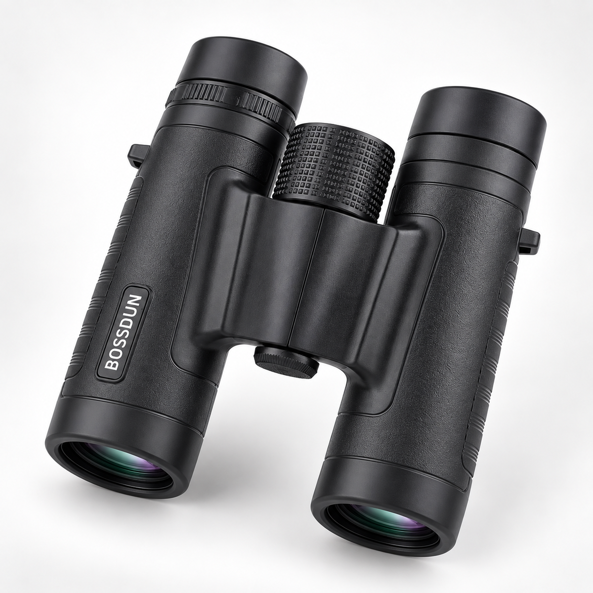 BOSSDUN 10x25 black compact binoculars on white background #color_black
