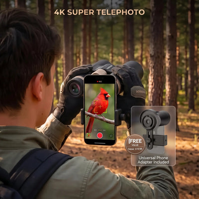 12x42 HD Waterproof Binoculars with Phone Adapter